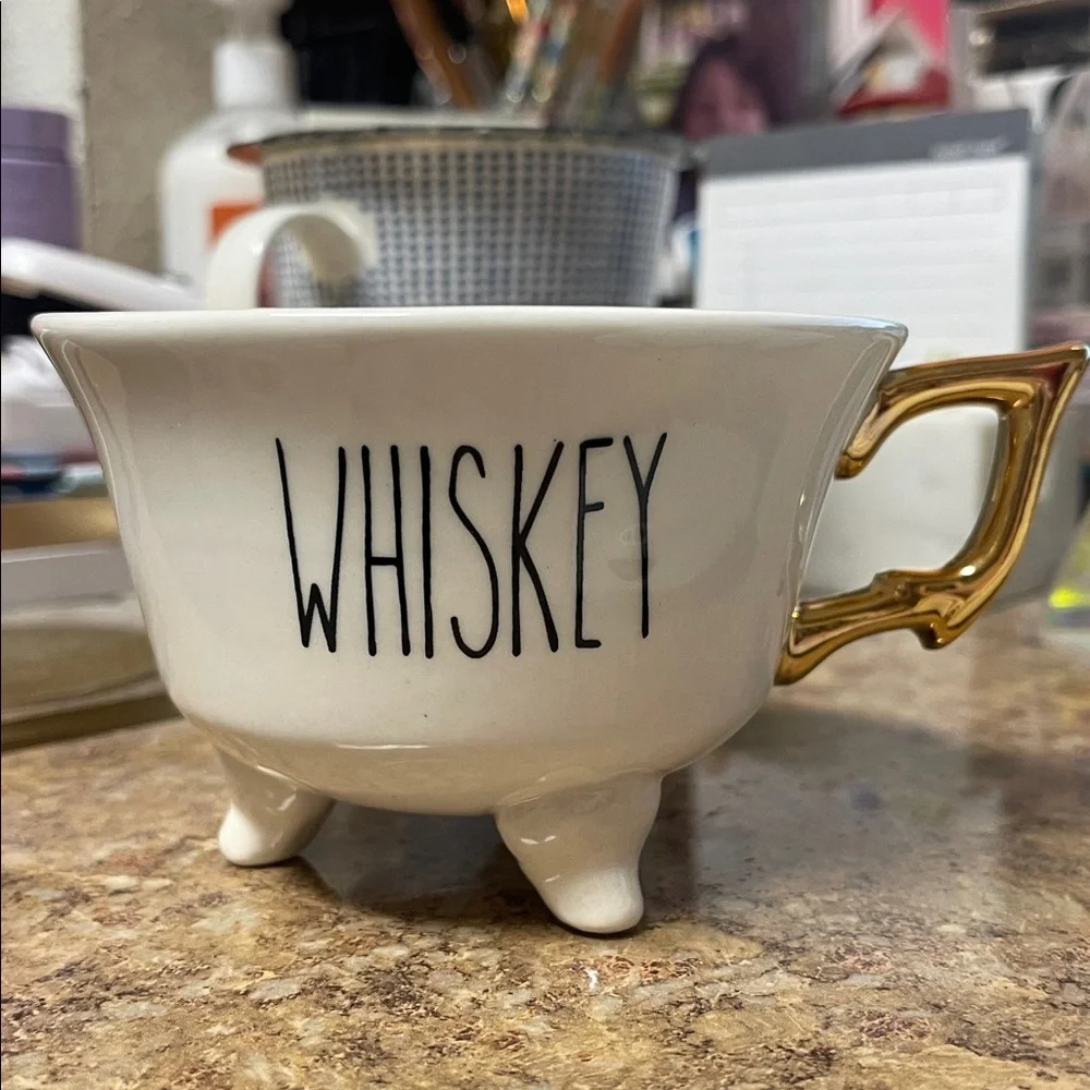 Creative Co-Op Boozy Stoneware Footed Tea Cup